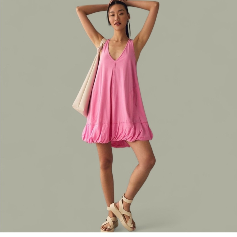 Anthropologie Daily Practice Pink V-Neck Racerback Dress